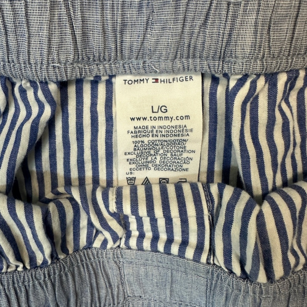 Tommy Hilfiger Striped Boxer Shorts Large Blue White Cotton Classic Underwear - Picture 3 of 7